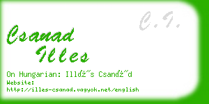 csanad illes business card